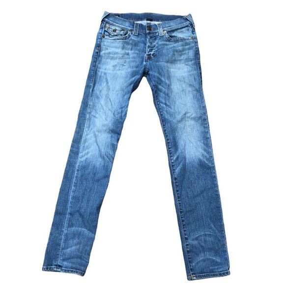 True Religion Jeans Size 32 ROCCO Relaxed Skinny Blue - Picture 9 of 13
